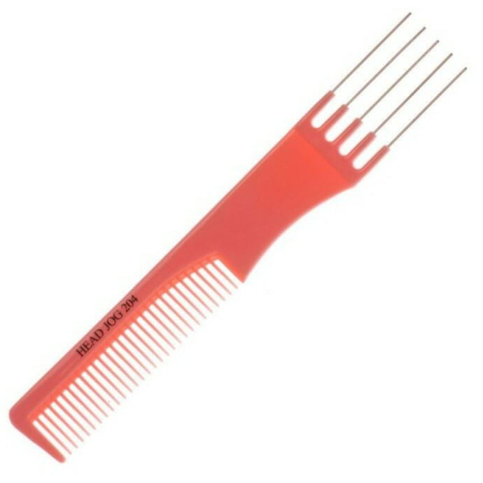 Hairtools Head Jog 204 Metal Pin Comb Pink 1