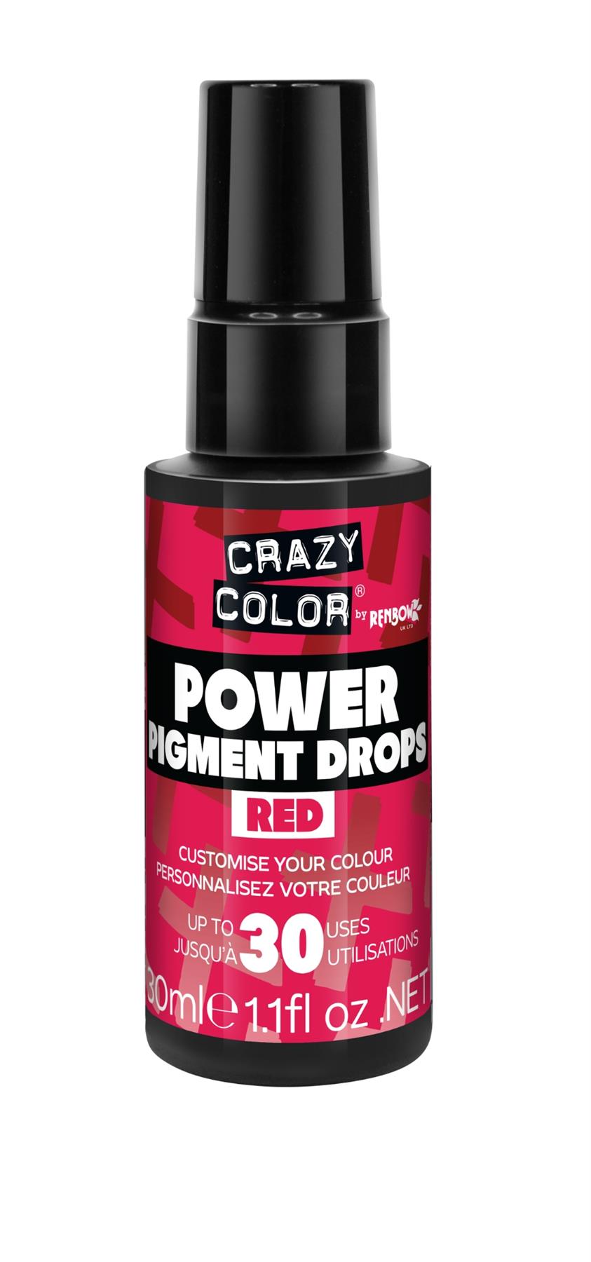 Crazy Colour Power Pure Pigment Drops - Red 30ml